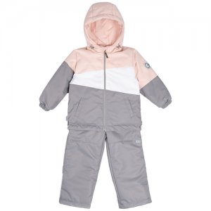 5019В Комплект COLORBLOCK (куртка+брюки), 122 розовый+серый LEO. Цвет: розовый/белый/серый