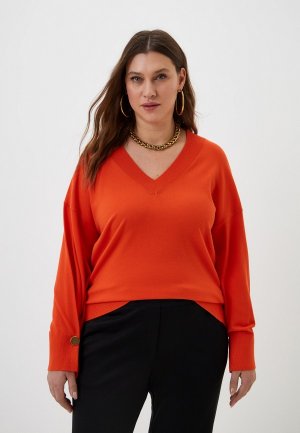 Пуловер Naturaxl. Цвет: оранжевый