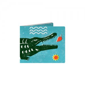 Кошелек New Crocs, фактура гладкая, мультиколор, голубой Wallet. Цвет: зеленый/белый/розовый/бирюзовый