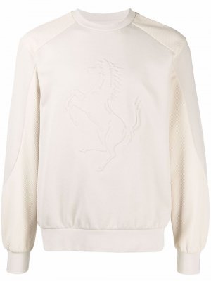 Logo-embossed sweatshirt Ferrari. Цвет: бежевый