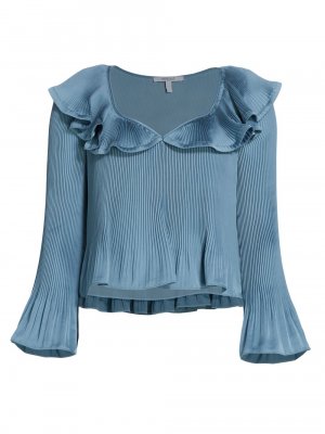 Плиссированная блузка с оборками Charis , синий Derek Lam 10 Crosby