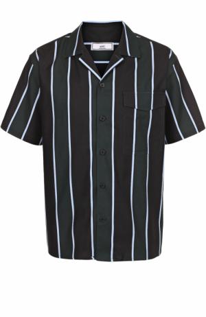 Рубашка из смеси вискозы и хлопка с короткими рукавами Ami. Цвет: разноцветный