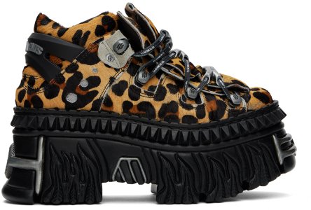 Светло-коричневые кроссовки на платформе New Rock Edition , цвет Leopard Vetements
