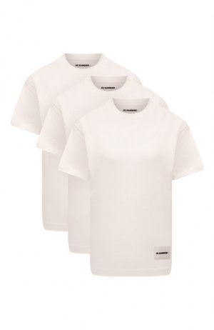 Комплект из трех футболок Jil Sander. Цвет: белый