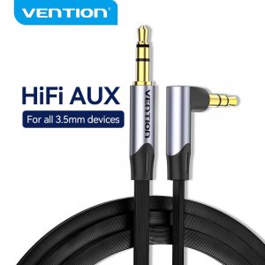 Аудиокабель 3,5 мм между мужчинами, стерео аудио, угловой кабель 90 градусов для автомобильных наушников, MP3, MP4, 0,5 м, 1 1,5 м Vention