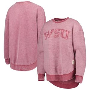 Женский пуловер-свитшот с пончовилем Crimson Washington State Cougars Pressbox Unbranded