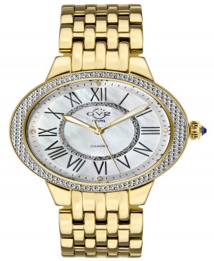 Женские часы Astor II швейцарские кварцевые золотистого цвета с браслетом из нержавеющей стали, 38 мм , золотой Gevril