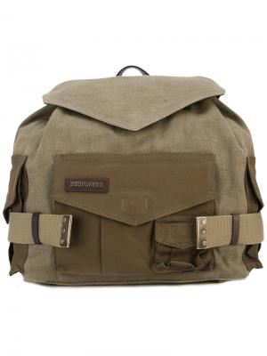 Рюкзак в стиле милитари Dsquared2. Цвет: зелёный