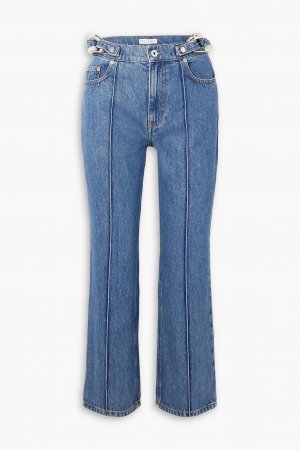 Укороченные джинсы прямого кроя с высокой посадкой и цепочкой, синий JW Anderson