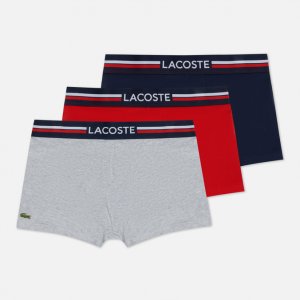 Комплект мужских трусов Underwear 3-Pack Iconic Three-Tone Waistband Lacoste. Цвет: синий