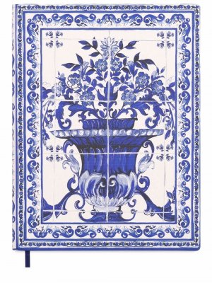 Блокнот с графичным принтом Dolce & Gabbana. Цвет: синий
