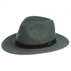 Шляпа федора , шерсть, утепленная, размер 59, серый Laird. Цвет: серый