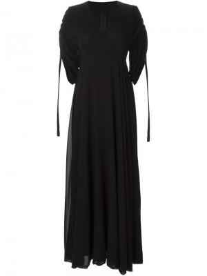 Вечернее платье с V-образным вырезом Gareth Pugh. Цвет: чёрный