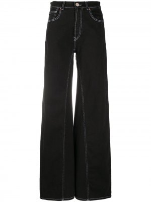 Расклешенные джинсы с завышенной талией Erika Cavallini. Цвет: черный