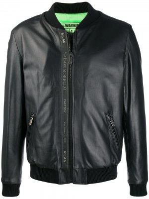 Куртка-бомбер с контрастными полосками и логотипом Frankie Morello. Цвет: черный