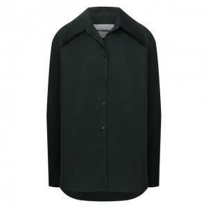 Шерстяная рубашка Jil Sander. Цвет: зелёный