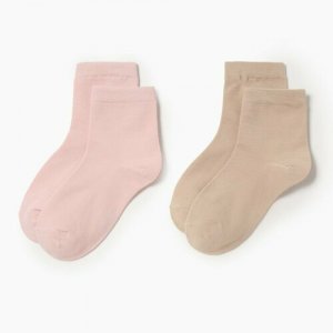 Носки , размер 36/39, бежевый, розовый Kaftan. Цвет: бежевый/розовый