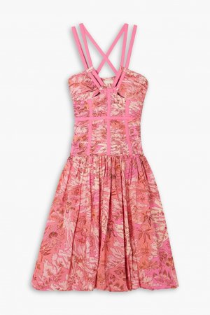 Платье Kaia из хлопкового поплина с цветочным принтом ULLA JOHNSON, розовый Johnson