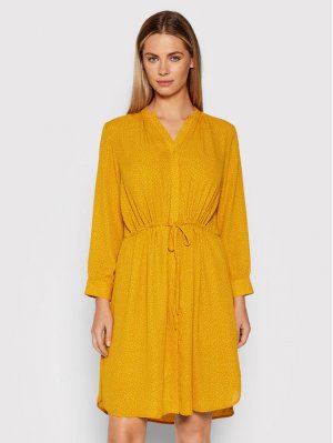 Платье-рубашка стандартного кроя , желтый Selected Femme
