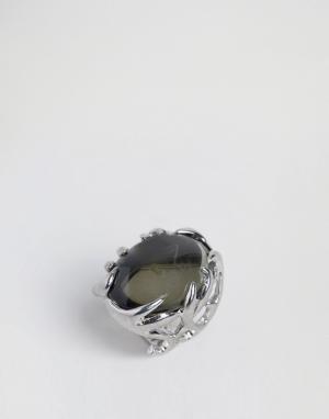 Посеребренное кольцо с оленьими рогами House Of Harlow. Цвет: серебряный