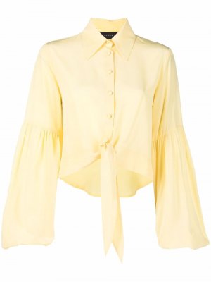 Pointed collar silk blouse Federica Tosi. Цвет: желтый