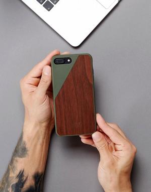Чехол для iPhone 7 plus с деревянной вставкой Premium Native Union. Цвет: мульти