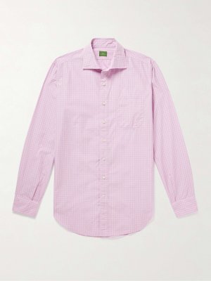 Рубашка из хлопка и поплина в клетку SID MASHBURN, розовый Mashburn