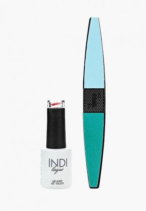 Набор для ухода за ногтями Runail Professional пилка ногтей и Гель-лак INDI laque, 9 мл №3476. Цвет: красный