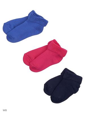 Носки, 3 пары Хох. Цвет: темно-синий, лазурный, малиновый
