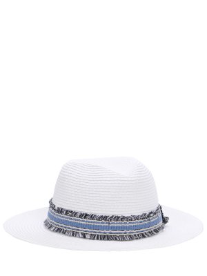 Шляпа пляжная Fedora MELISSA ODABASH. Цвет: белый