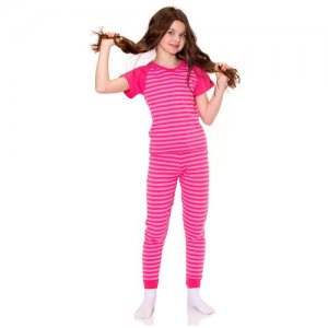 Пижама для девочек арт 11040, р.28 N.O.A.. Цвет: розовый/голубой