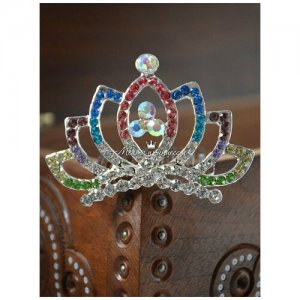 Корона на гребешке, дизайн 2908 многоцветный гребень Мечта Принцессы