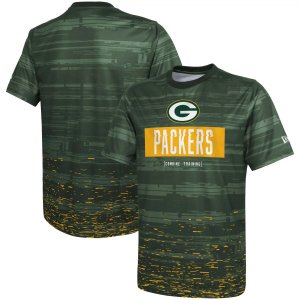 Мужская зеленая футболка Green Bay Packers Joint Authentic Sweep New Era