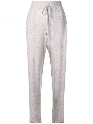Трикотажные брюки прямого кроя Max & Moi. Цвет: серый