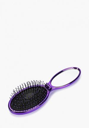 Расческа Wet Brush MINI POP FOLD PURPLE для спутанных волос раскладная (фиолетовая). Цвет: фиолетовый