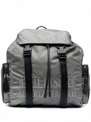 Рюкзак с вышитым логотипом Alberta Ferretti. Цвет: серый