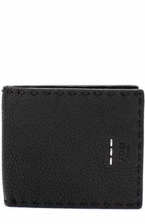 Кожаное портмоне Selleria с отделениями для кредитных карт Fendi. Цвет: черный