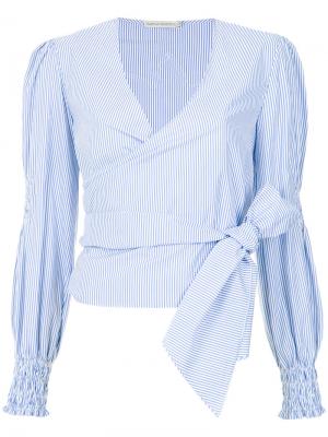 Полосатая блузка Kenia Martha Medeiros. Цвет: синий