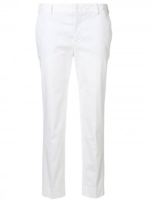 Укороченные зауженные брюки Pt01. Цвет: белый
