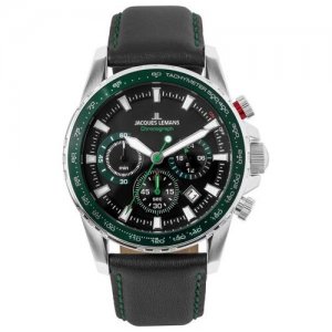 Наручные часы JACQUES LEMANS Sports 1-2099C, серый, зеленый. Цвет: черный