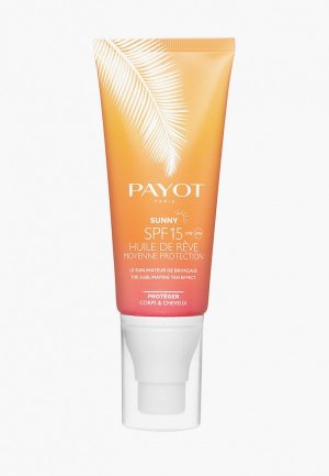 Масло для тела Payot и волос с защитой SPF 15, 100 мл. Цвет: прозрачный