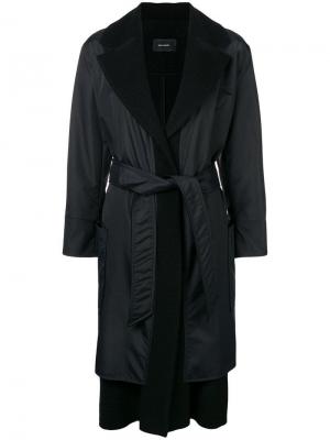 Пальто с поясом Irina Schrotter. Цвет: черный