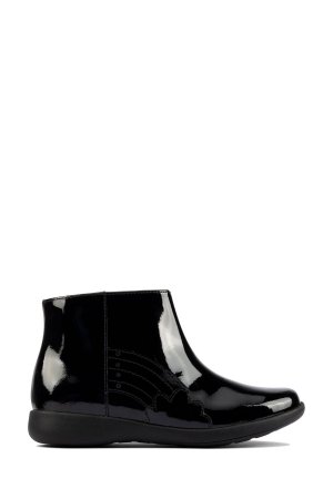 Черные лакированные туфли с радужным декором , черный Clarks