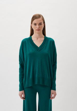 Пуловер Twinset Milano U&B. Цвет: бирюзовый