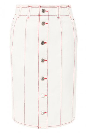 Джинсовая юбка Steve J & Yoni P. Цвет: белый