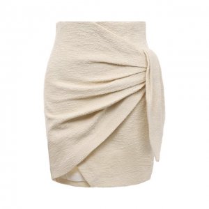 Хлопковая юбка Iro. Цвет: кремовый