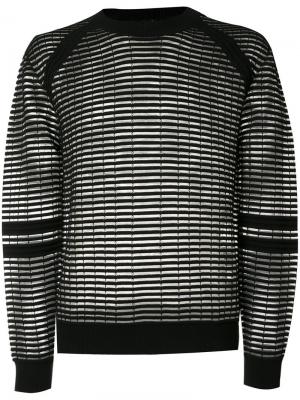 Прозрачный вязаный свитер Skingraft. Цвет: чёрный