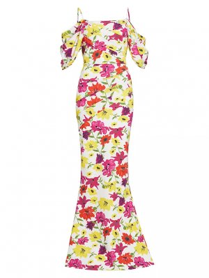 Платье Unifila с драпировкой и цветочным принтом , цвет vibrant flowers Chiara Boni La Petite Robe