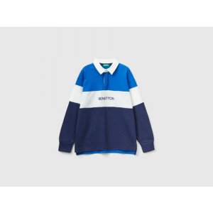 Поло , хлопок, размер 130 (M), синий UNITED COLORS OF BENETTON. Цвет: синий