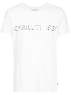 Футболка с принтом логотипа Cerruti 1881. Цвет: белый